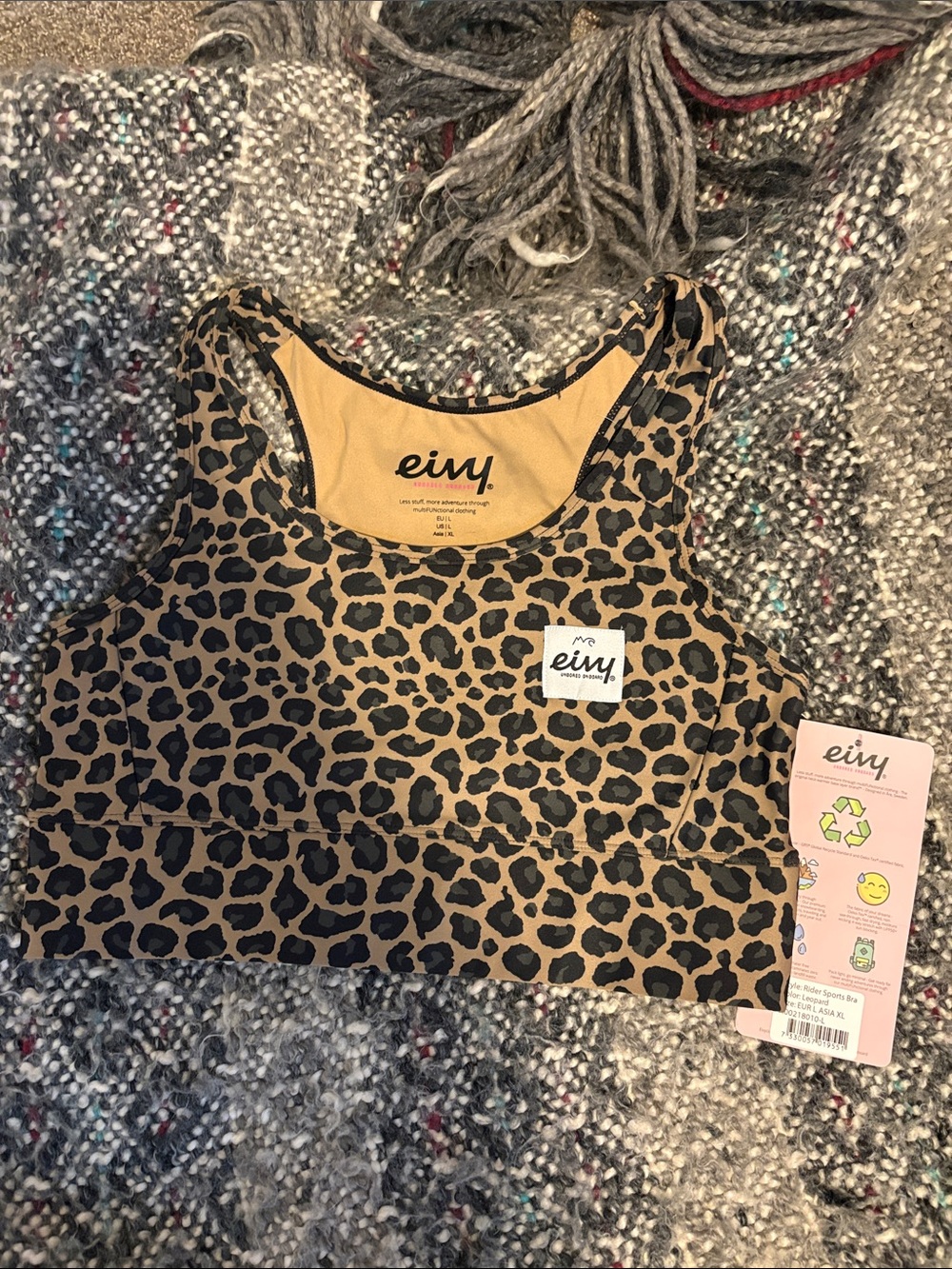eivy Rider Leopard Print Sports Bra NWT